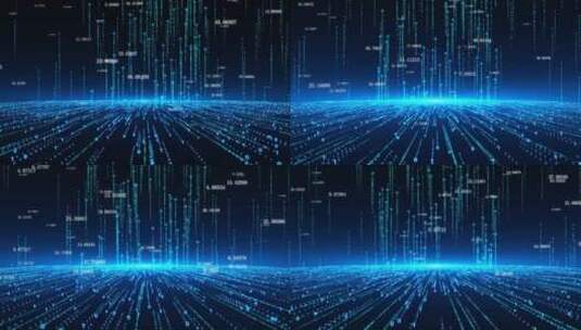 信息科技大数据二进制数字雨信息流科技背景高清在线视频素材下载