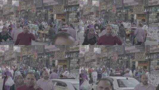 埃及街头行人高清在线视频素材下载