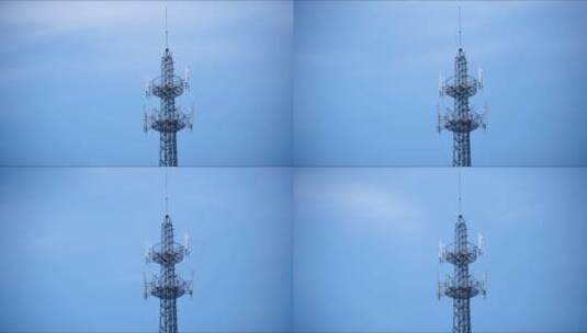 通信 基站 延时 信号塔 5G 近景高清在线视频素材下载