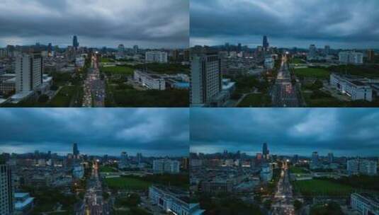 雨后的椒江延时夜景高清在线视频素材下载