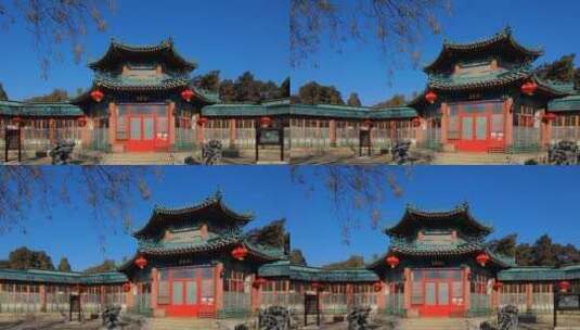 北京中山公园唐花坞高清在线视频素材下载