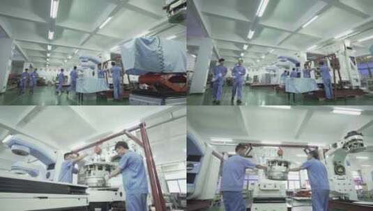 加速器生产车间工业4.0医疗设备生产机器高清在线视频素材下载
