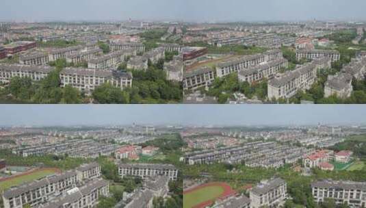 上海长风公园4K航拍高清在线视频素材下载