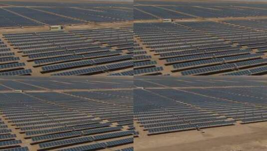 智利阿塔卡马沙漠太阳能光伏板高清在线视频素材下载