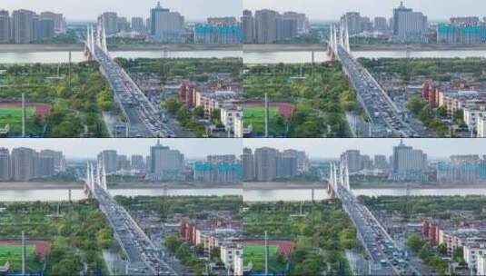 安徽蚌埠淮河解放桥延时4k高清在线视频素材下载