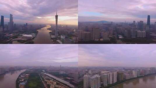 广州城市建筑珠江新城高清在线视频素材下载