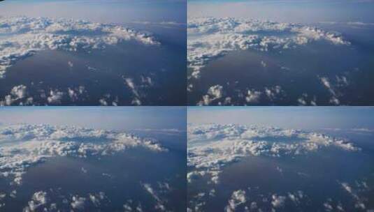 飞机上看空中云层（手机拍摄）高清在线视频素材下载