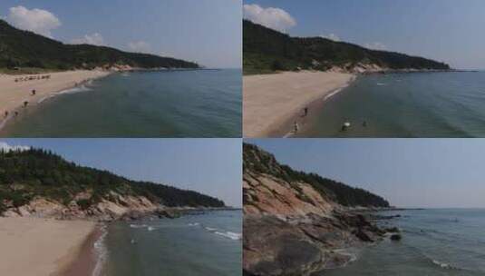 阳江沙扒神秘沙滩航拍高清在线视频素材下载