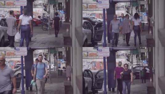 南美洲巴西圣保罗城市街道人文视频高清在线视频素材下载