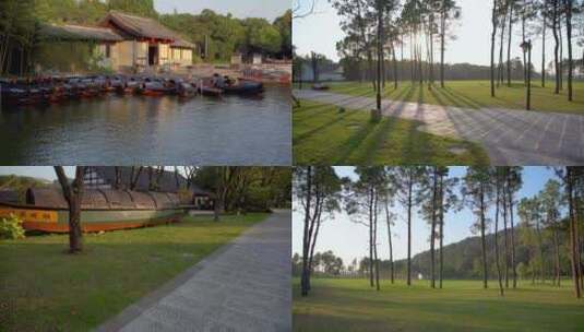绍兴柯岩景区高尔夫球场4K视频高清在线视频素材下载