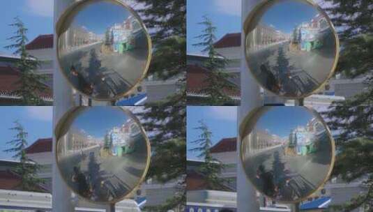 拉萨城市凸透镜高清在线视频素材下载