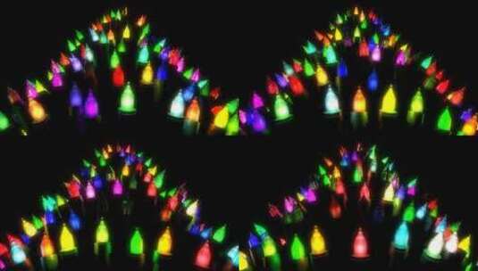 霓虹灯下的圣诞树高清在线视频素材下载
