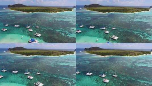 美丽海岛度假海上风光航拍高清在线视频素材下载