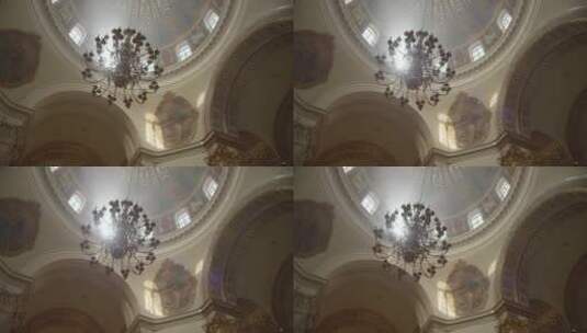 教堂的圆顶建筑高清在线视频素材下载