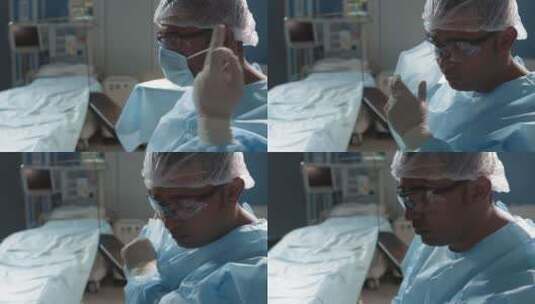 手术室里疲惫的医生高清在线视频素材下载
