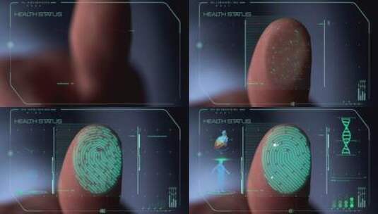 未来医学指纹扫描仪高清在线视频素材下载