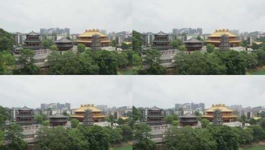 柳州文庙航拍风光高清在线视频素材下载