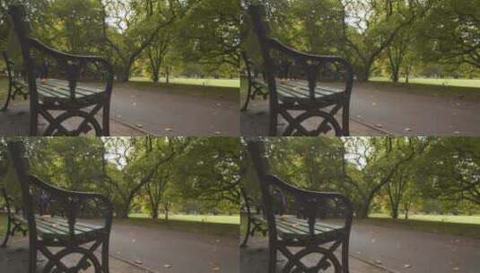 布公园的长凳高清在线视频素材下载