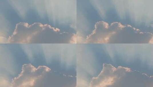 晴朗天空云彩与阳光高清在线视频素材下载