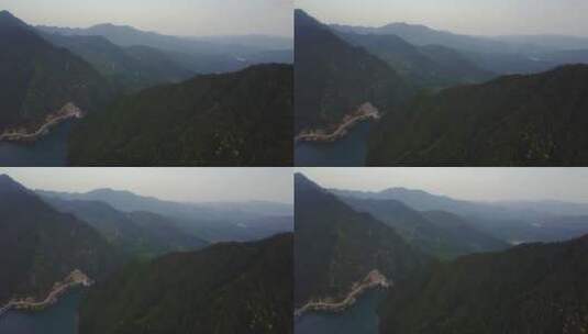 江西水坝航拍山川河流高清在线视频素材下载