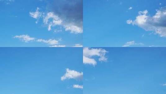 多云天气蓝天白云延时动态天空云朵气象变化高清在线视频素材下载