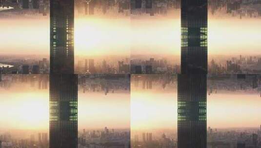 未来科技感镜像城市宣传片高清在线视频素材下载