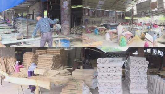 竹木加工企业高清在线视频素材下载