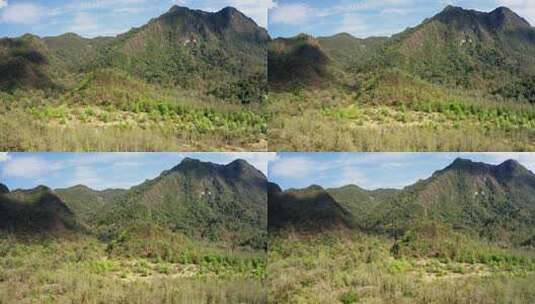 蓝天下的森林山川高清在线视频素材下载