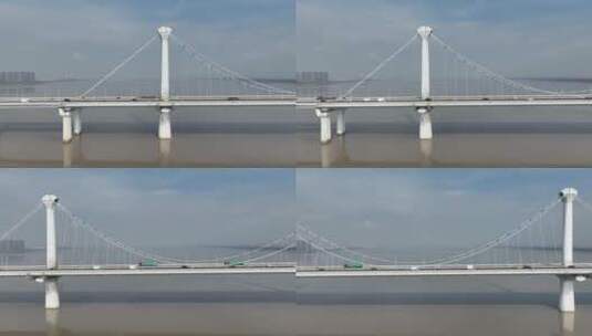 江东大桥航拍高清在线视频素材下载