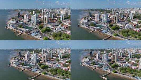 巴西Aracaju Sergipe的城市景观。巴西东北部的旅游业。高清在线视频素材下载