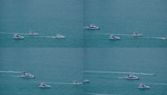 海面上航行的游艇高清在线视频素材下载