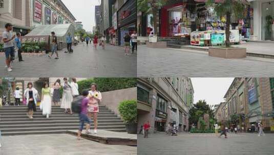 合集_西安骡马市商业步行街4K延时高清在线视频素材下载