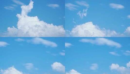蓝天白云延时天空云朵变化唯美风景云卷云舒高清在线视频素材下载