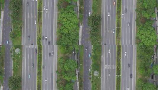4k航拍深圳滨海大道-城市车流高清在线视频素材下载