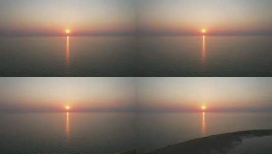 湛江北部湾角头沙日落夕阳海景高清在线视频素材下载