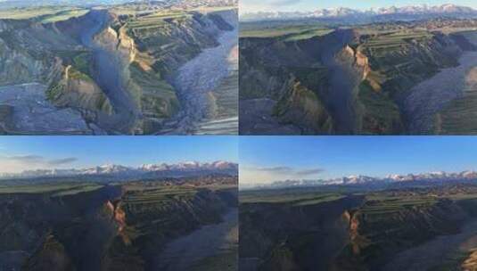 新疆安集海大峡谷航拍高清在线视频素材下载