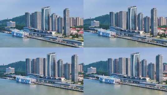 广州南沙国际邮轮母港高清在线视频素材下载