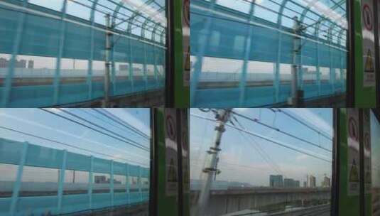地铁窗外风景绍兴地铁实拍高清在线视频素材下载