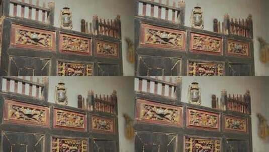 古代木质家具高清在线视频素材下载