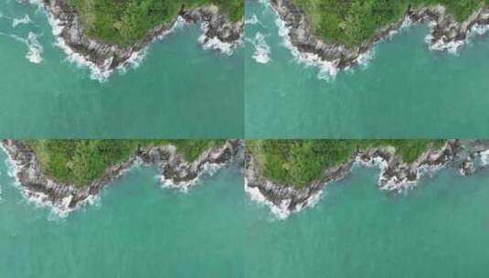 航拍东南亚泰国普吉岛海岸线自然风光高清在线视频素材下载