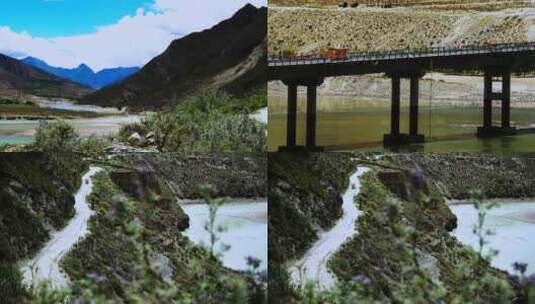 交通 施工 青藏铁路高清在线视频素材下载