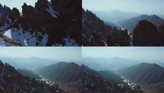 新疆 天山天池 航拍风光高清在线视频素材下载