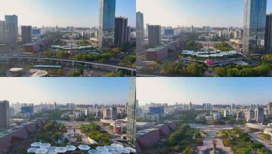 4K航拍深圳市龙岗区中心城高清在线视频素材下载
