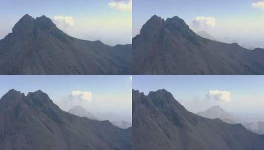 顶峰景观：山峰的空中透视高清在线视频素材下载