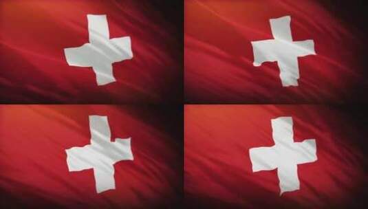 瑞士国旗挥舞-4K高清在线视频素材下载