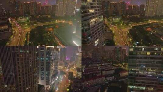 上海市外滩陆家嘴商业区俯视高楼大厦摩天大高清在线视频素材下载