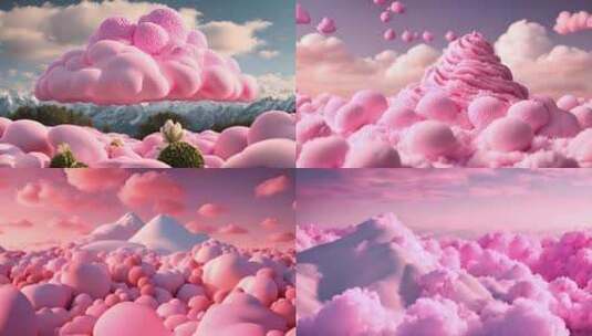 粉色梦幻动画高清在线视频素材下载