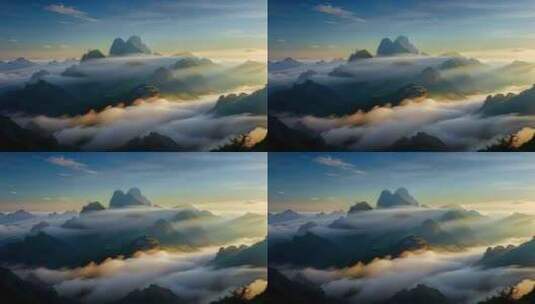 山脉云雾缥缈仙境高清在线视频素材下载