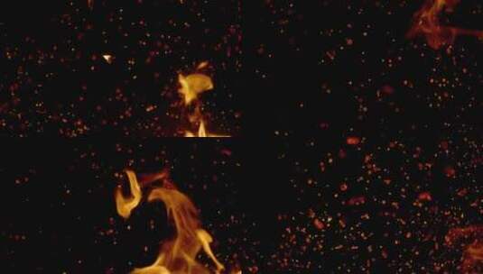火焰燃烧飞屑灰烬火星粒子特效高清在线视频素材下载