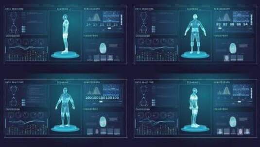 身体扫描屏幕公头高清在线视频素材下载